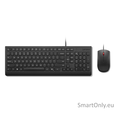 Lenovo Essential Wired Combo Keyboard and Mouse | Keyboard and Mouse Set | Wired | Mouse included | Estonian | Black Lenovo Essential Wired Combo Keyboard and Mouse | Keyboard and Mouse Set | Wired | Mouse included | Estonian | Black