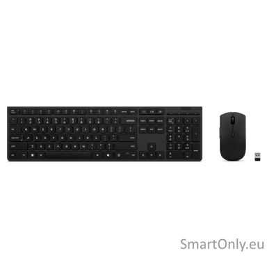 Lenovo Professional Wireless Rechargeable Combo Keyboard and Mouse | Keyboard and Mouse Set | Wireless | Mouse included | Bluetooth | US English | Rechargeable professional | Grey