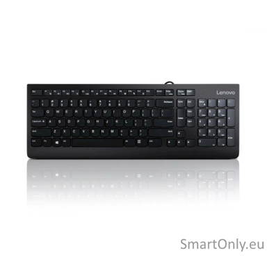 Lenovo USB Keyboard 300 Standard Wired Complete ergonomic design. Spill resistant keys with board drain. Concaved key caps fitted for your fingertips. EN 1.8 m Black
