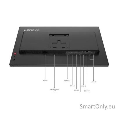 Lenovo | ThinkVision P24QD-40 | 23.8 " | IPS | 16:9 | 120 Hz | 6 ms | 2560 x 1440 pixels | 300 cd/m² | HDMI ports quantity 1 | Eclipse Black | Warranty 36 month(s) 15