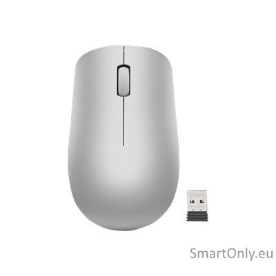 Lenovo Wireless Mouse 530 2.4 GHz Wireless via Nano USB Optical Mouse 1 year(s) Platinum Grey 8