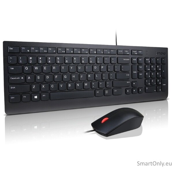 Lenovo Essential | Keyboard and Mouse Combo | Wired | US Euro | Black Lenovo Essential | Keyboard and Mouse Combo | Wired | US Euro | Black