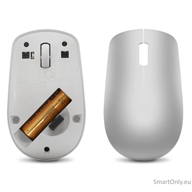 Lenovo Wireless Mouse 530 2.4 GHz Wireless via Nano USB Optical Mouse 1 year(s) Platinum Grey 3