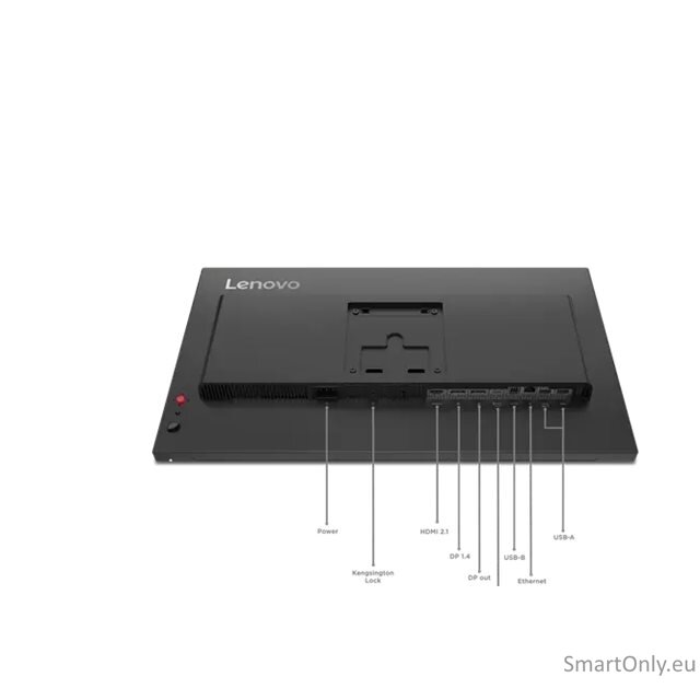 Lenovo | ThinkVision P24QD-40 | 23.8 " | IPS | 16:9 | 120 Hz | 6 ms | 2560 x 1440 pixels | 300 cd/m² | HDMI ports quantity 1 | Eclipse Black | Warranty 36 month(s) 23