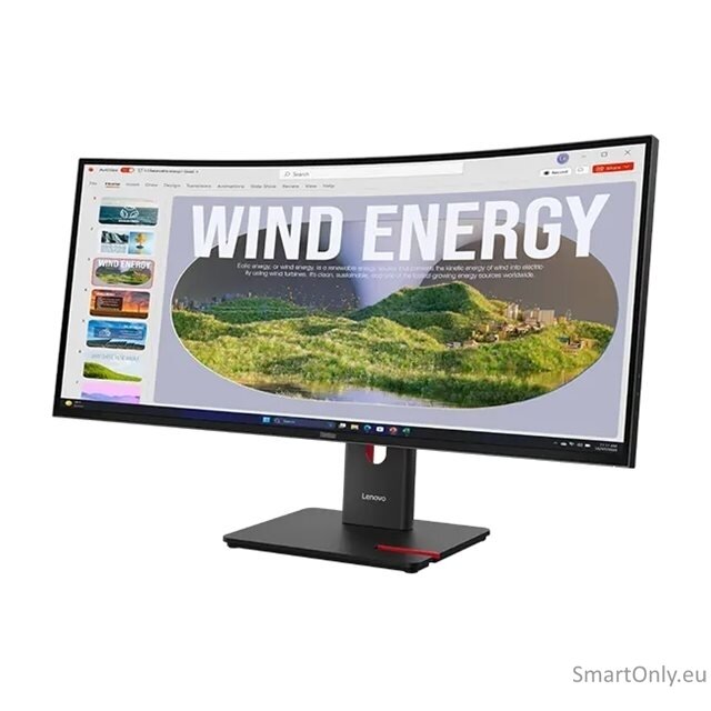 Lenovo | ThinkVision | P34WD-40 | 34 " | IPS | 21:9 | 120 Hz | 4 ms | 3440x1440 pixels | 350 cd/m² | HDMI ports quantity 1 | Eclipse black | Warranty 36 month(s) 9 Lenovo | ThinkVision | P34WD-40 | 34 " | IPS | 21:9 | 120 Hz | 4 ms | 3440x1440 pixels | 350 cd/m² | HDMI ports quantity 1 | Eclipse black | Warranty 36 month(s) 9
