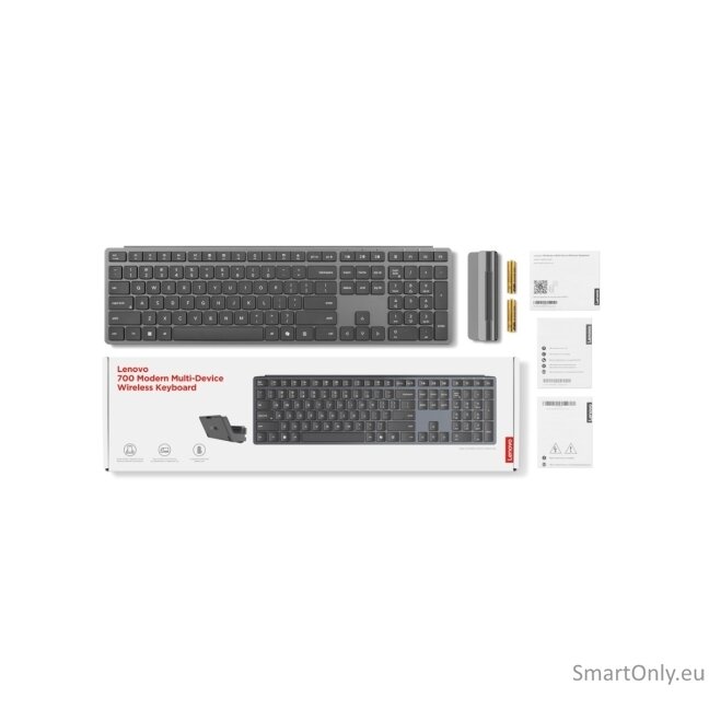 Lenovo | 700 Modern Multi-Device | Keyboard | Wireless | Lithuanian | Bluetooth | Luna Grey 1