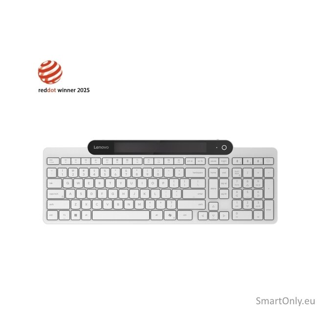 Lenovo 800 Self-Charging Bluetooth Keyboard-US English | Keyboard | Bluetooth | US English | White Lenovo 800 Self-Charging Bluetooth Keyboard-US English | Keyboard | Bluetooth | US English | White