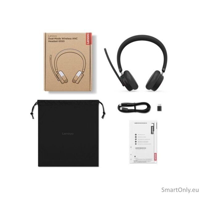Lenovo Dual-Mode Wireless ANC Headset 6550 (USB-C, Teams) 16