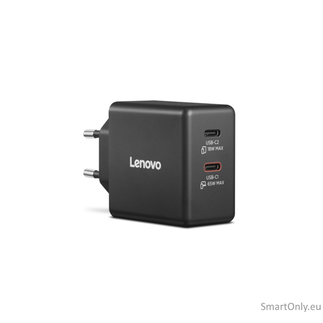 Lenovo Dual USB-C 65W GaN Charger | USB-C | 65 W | Charger 2