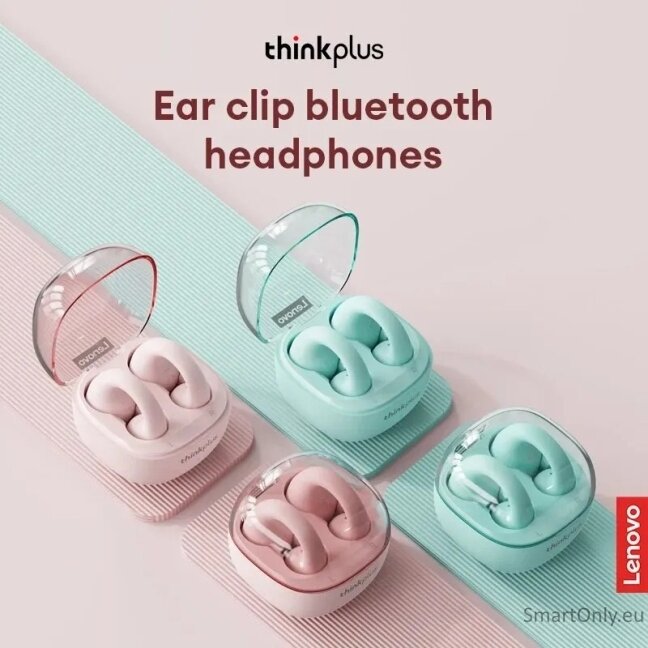 Lenovo LP13 Ear Clip TWS belaidės ausinės Pink 4 Lenovo LP13 Ear Clip TWS belaidės ausinės Pink 4