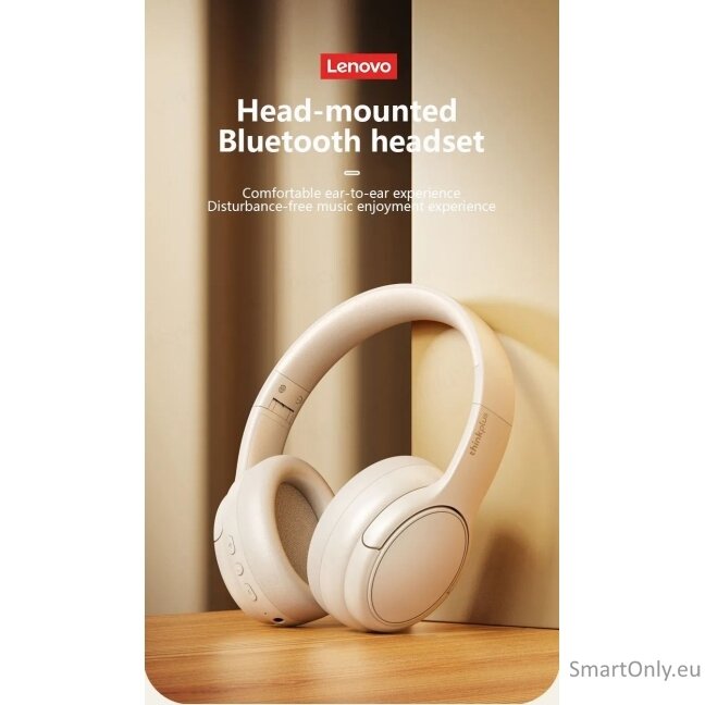 Lenovo TH20 wireless Headphones Beige 2