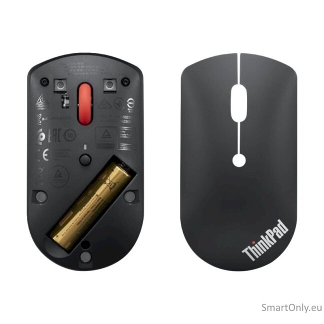 Lenovo ThinkPad Bluetooth Silent Mouse w/o battery Bluetooth 5.0 Wireless 1 year(s) Black 4 Lenovo ThinkPad Bluetooth Silent Mouse w/o battery Bluetooth 5.0 Wireless 1 year(s) Black 4