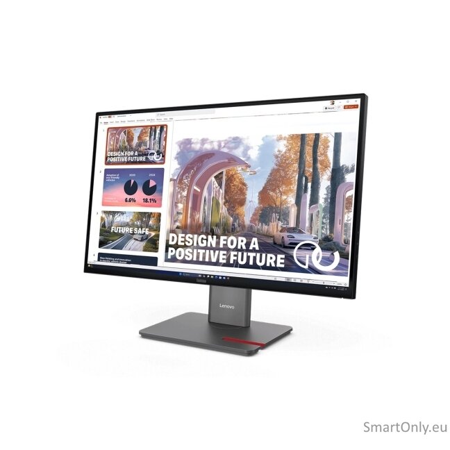 Lenovo | ThinkVision E27Q-40 | 27 " | IPS | QHD | 16:9 | 100 Hz | 4 ms | 2560 x 1440 pixels | 350 cd/m² | HDMI ports quantity 2 | Black 1