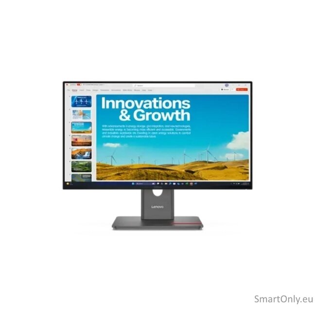 Lenovo | ThinkVision P24QD-40 | 23.8 " | IPS | 16:9 | 120 Hz | 6 ms | 2560 x 1440 pixels | 300 cd/m² | HDMI ports quantity 1 | Eclipse Black | Warranty 36 month(s) 16