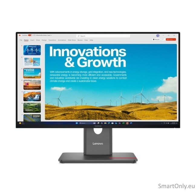 Lenovo | ThinkVision P24QD-40 | 23.8 " | IPS | 16:9 | 120 Hz | 6 ms | 2560 x 1440 pixels | 300 cd/m² | HDMI ports quantity 1 | Eclipse Black | Warranty 36 month(s) Lenovo | ThinkVision P24QD-40 | 23.8 " | IPS | 16:9 | 120 Hz | 6 ms | 2560 x 1440 pixels | 300 cd/m² | HDMI ports quantity 1 | Eclipse Black | Warranty 36 month(s)