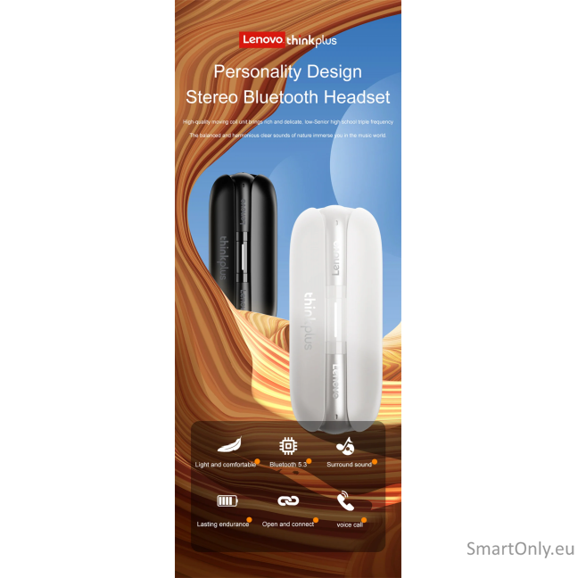 Lenovo TW60 TWS wireless earphones Beige 1 Lenovo TW60 TWS wireless earphones Beige 1