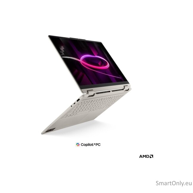 Lenovo Yoga 7 2-in-1 16AGP11 AMD | Seashell | 16 " | OLED | Touchscreen | WUXGA | 1920 x 1200 pixels | Glossy | AMD Ryzen AI 5 | 435 | 16 GB | Soldered LPDDR5X | Solid-state drive capacity 512 GB | AMD Radeon 840M Graphics | Windows 11 Home | 802.11be | B 2