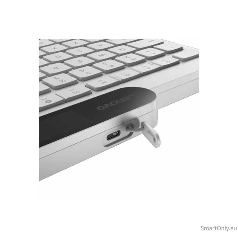 Lenovo 800 Self-Charging Bluetooth Keyboard-US English | Keyboard | Bluetooth | US English | White 13