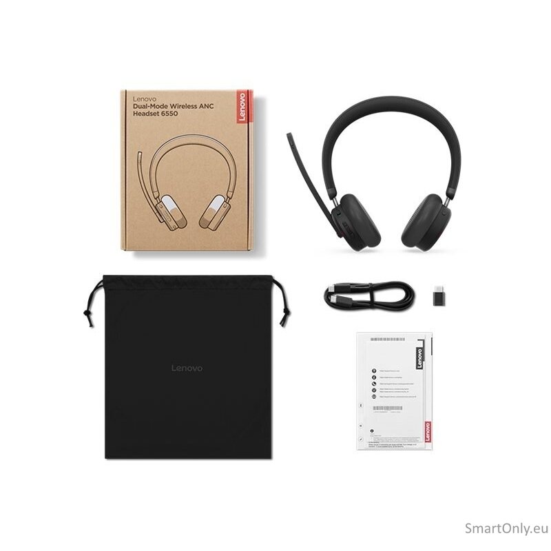 Lenovo Dual-Mode Wireless ANC Headset 6550 (USB-C, Teams) 16 Lenovo Dual-Mode Wireless ANC Headset 6550 (USB-C, Teams) 16