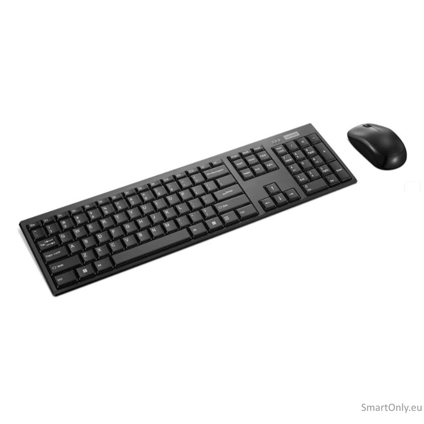 Lenovo 100 Wireless Combo Keyboard and Mouse | Keyboard and Mouse Set | Wireless | Mouse included | US Euro | Black Lenovo 100 Wireless Combo Keyboard and Mouse | Keyboard and Mouse Set | Wireless | Mouse included | US Euro | Black