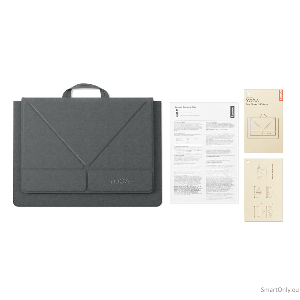 Lenovo Accessories Yoga Tote Sleeve (14" Grey) 1 Lenovo Accessories Yoga Tote Sleeve (14" Grey) 1