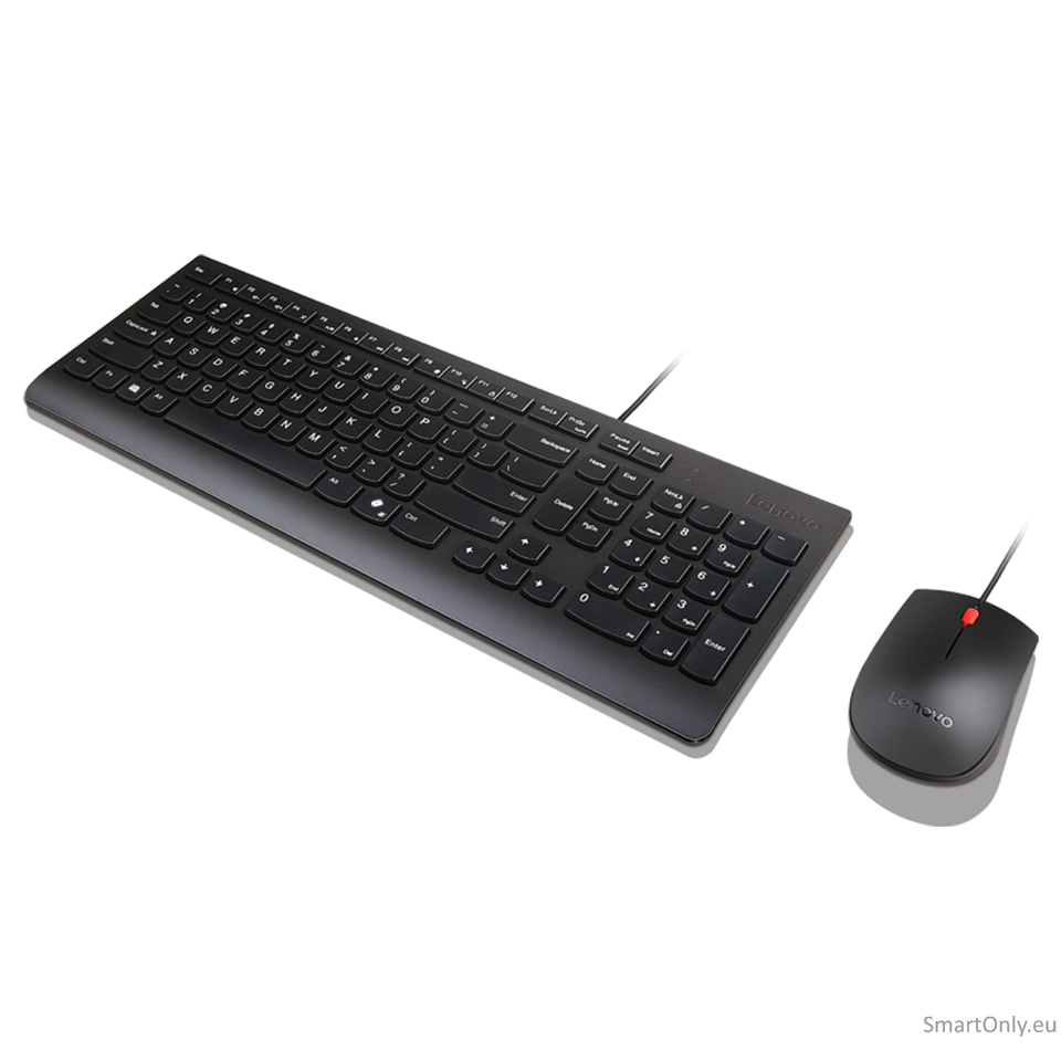 Lenovo Essential Wired Combo Keyboard and Mouse | Keyboard and Mouse Set | Wired | Mouse included | Estonian | Black 1 Lenovo Essential Wired Combo Keyboard and Mouse | Keyboard and Mouse Set | Wired | Mouse included | Estonian | Black 1