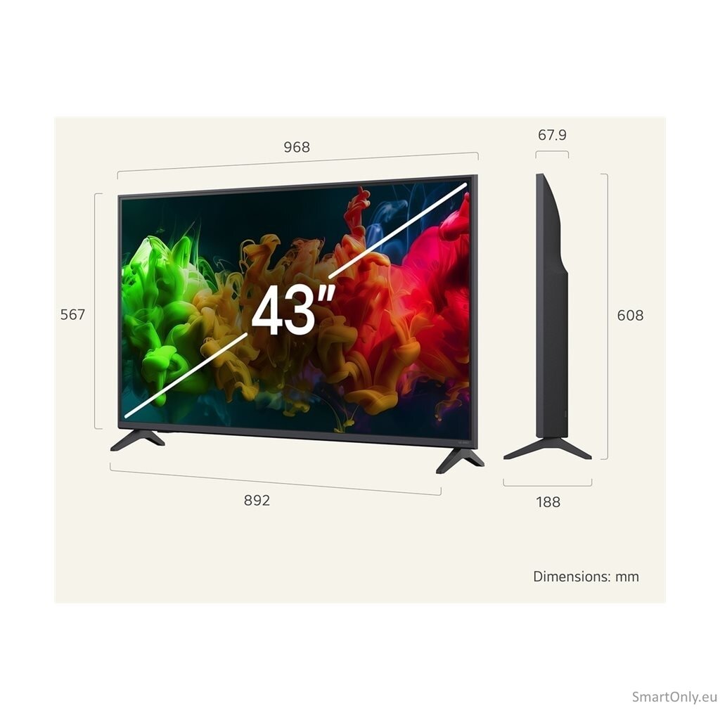LG QNED 4K evo AI Mini LED TV | 43QNED8EB3F | 43 | Smart TV | webOS | UHD | Black 14 LG QNED 4K evo AI Mini LED TV | 43QNED8EB3F | 43 | Smart TV | webOS | UHD | Black 14