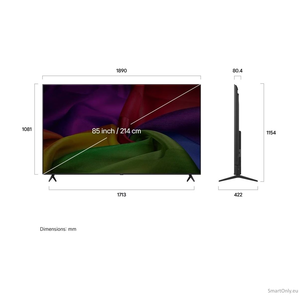 LG NANO 4K AI TV | 85NU800B3LA | 85 | Smart TV | webOS | UHD | Black 15