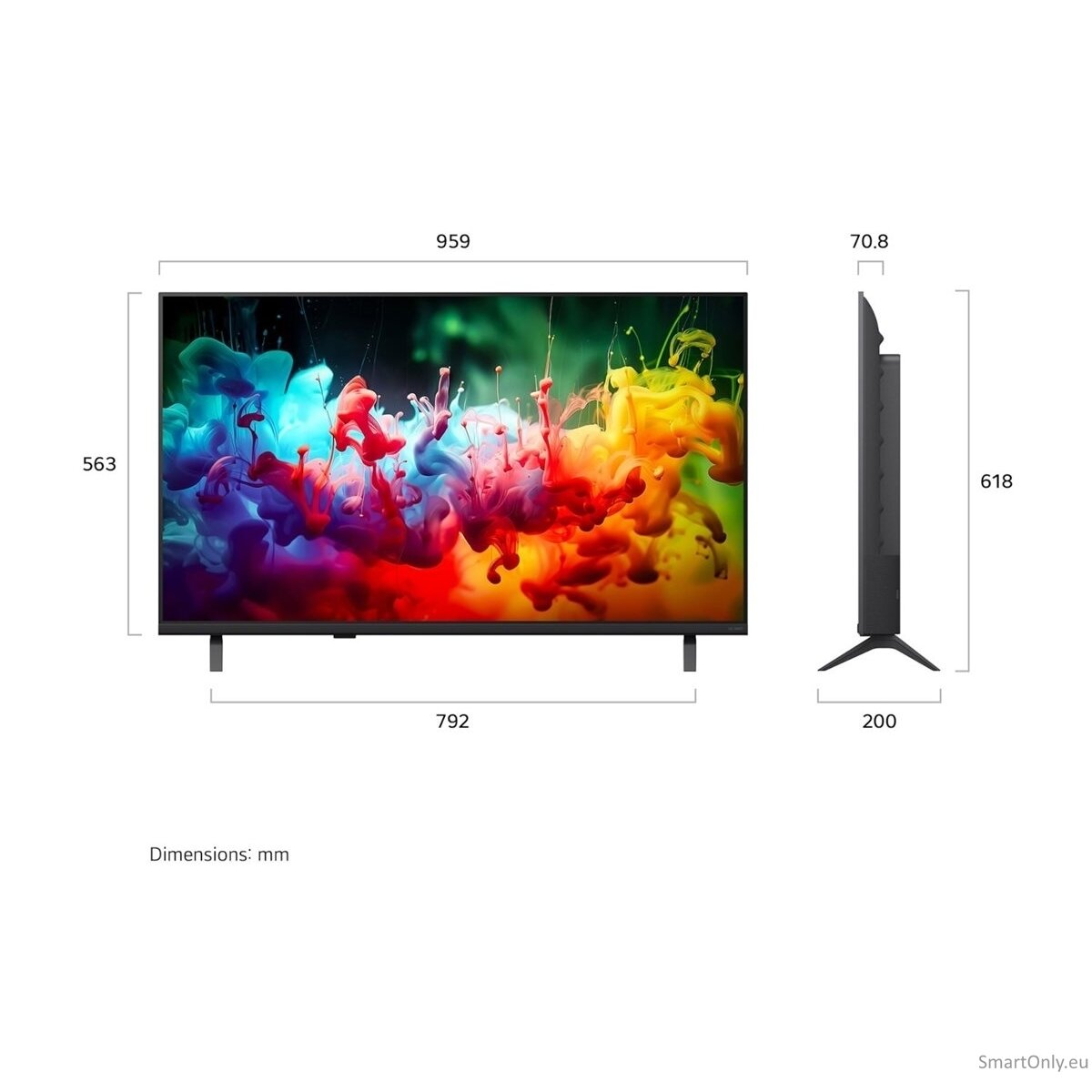 LG QNED 4K AI Mini LED TV | 43QNED70B3C | 43 | Smart TV | webOS | UHD | Black 14