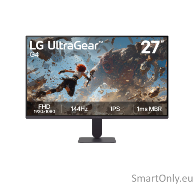LG 27G411B-B | 27 " | IPS | FHD | 16:9 | 144 Hz | 1 ms | 1920 x 1080 pixels | 250 cd/m² | HDMI ports quantity 1