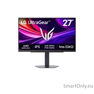 LG | 27G810A-B | 27 " | IPS | UHD | 16:9 | 180 Hz | 1 ms | 3840 x 2160 pixels | 400 cd/m² | HDMI ports quantity 2 LG | 27G810A-B | 27 " | IPS | UHD | 16:9 | 180 Hz | 1 ms | 3840 x 2160 pixels | 400 cd/m² | HDMI ports quantity 2