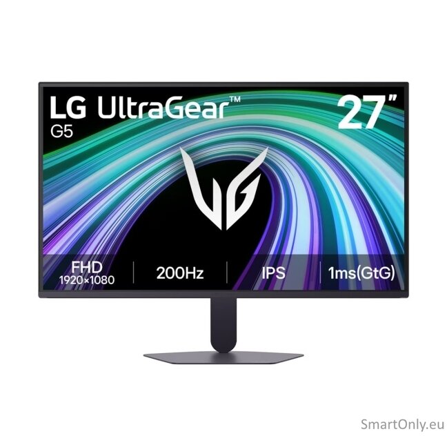 LG 27G523B-B UltraGear G5 | 27 " | IPS | FHD | 16:9 | 200 Hz | 1 ms | 27 pixels | 300 cd/m² | HDMI ports quantity 2 7 LG 27G523B-B UltraGear G5 | 27 " | IPS | FHD | 16:9 | 200 Hz | 1 ms | 27 pixels | 300 cd/m² | HDMI ports quantity 2 7