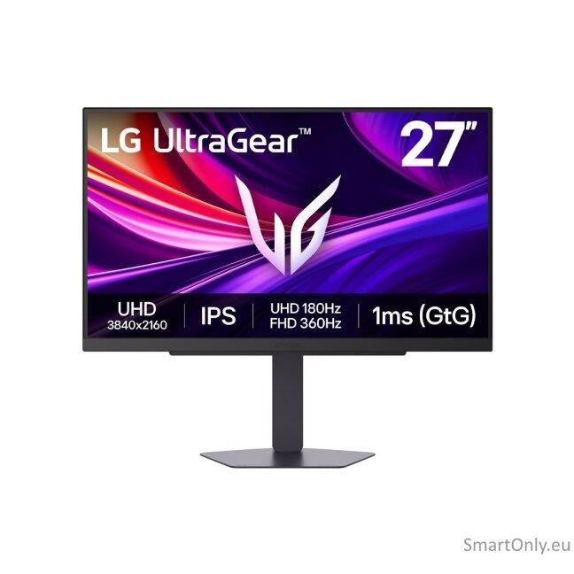 LG | 27G810A-B | 27 " | IPS | UHD | 16:9 | 180 Hz | 1 ms | 3840 x 2160 pixels | 400 cd/m² | HDMI ports quantity 2 14 LG | 27G810A-B | 27 " | IPS | UHD | 16:9 | 180 Hz | 1 ms | 3840 x 2160 pixels | 400 cd/m² | HDMI ports quantity 2 14