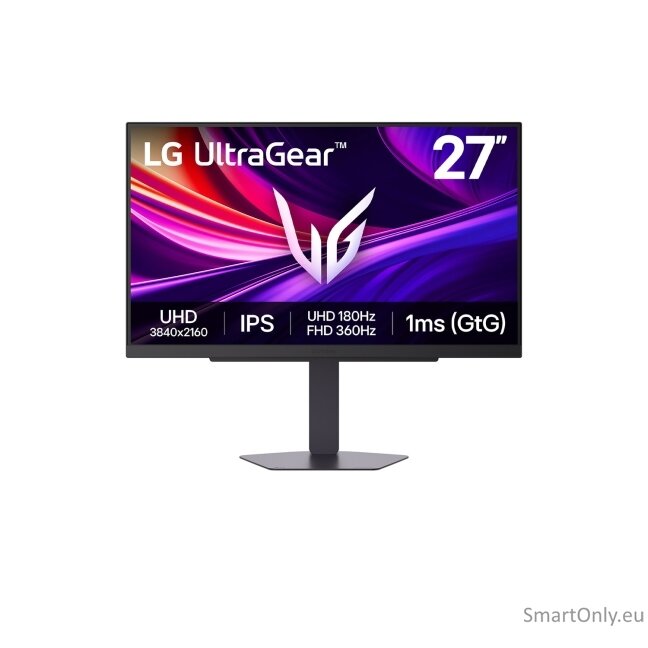 LG | 27G810A-B | 27 " | IPS | UHD | 16:9 | 180 Hz | 1 ms | 3840 x 2160 pixels | 400 cd/m² | HDMI ports quantity 2