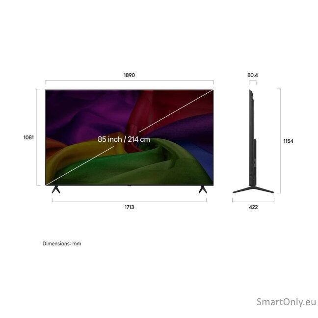 LG NANO 4K AI TV | 85NU800B3LA | 85 | Smart TV | webOS | UHD | Black 15