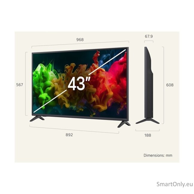 LG QNED 4K evo AI Mini LED TV | 43QNED8EB3F | 43 | Smart TV | webOS | UHD | Black 14 LG QNED 4K evo AI Mini LED TV | 43QNED8EB3F | 43 | Smart TV | webOS | UHD | Black 14