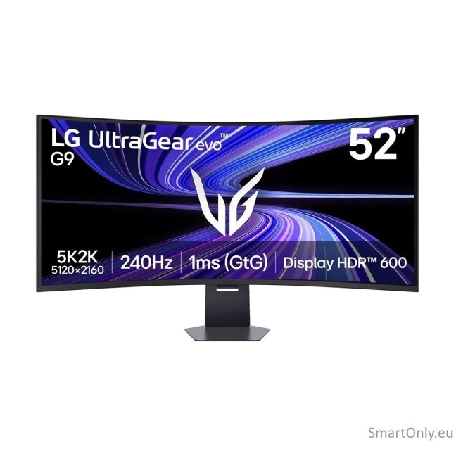 LG UltraGear evo G9 52G930B-B | 52 " | VA | WUHD | 21:9 | 240 Hz | 1 ms | 5120 x 2160 pixels | 400 cd/m² | Black LG UltraGear evo G9 52G930B-B | 52 " | VA | WUHD | 21:9 | 240 Hz | 1 ms | 5120 x 2160 pixels | 400 cd/m² | Black