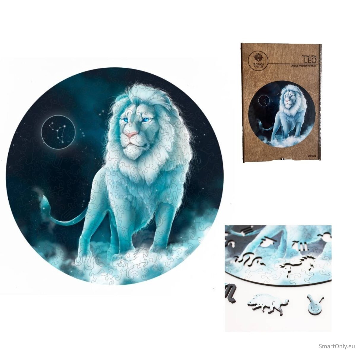 Liūtas (Zodiakai) Dėlionė Iš Medžio (200 detalių) Fantasy Puzzles Liūtas (Zodiakai) Dėlionė Iš Medžio (200 detalių) Fantasy Puzzles