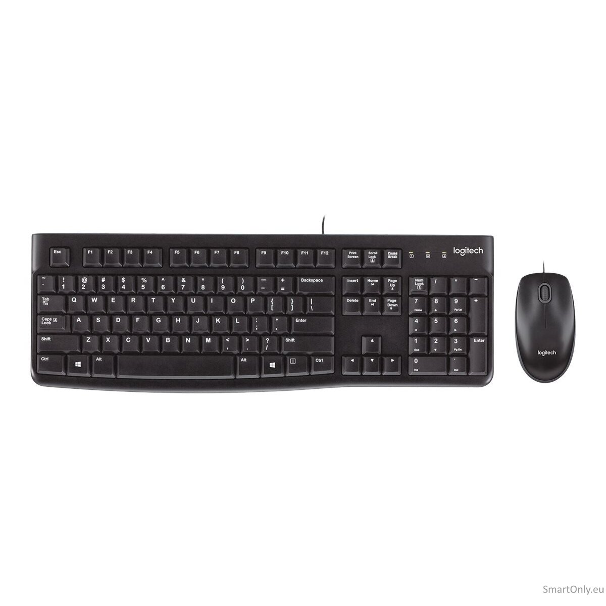 Logitech Desktop MK120 Wired keyboard USB Mouse included US Black 7