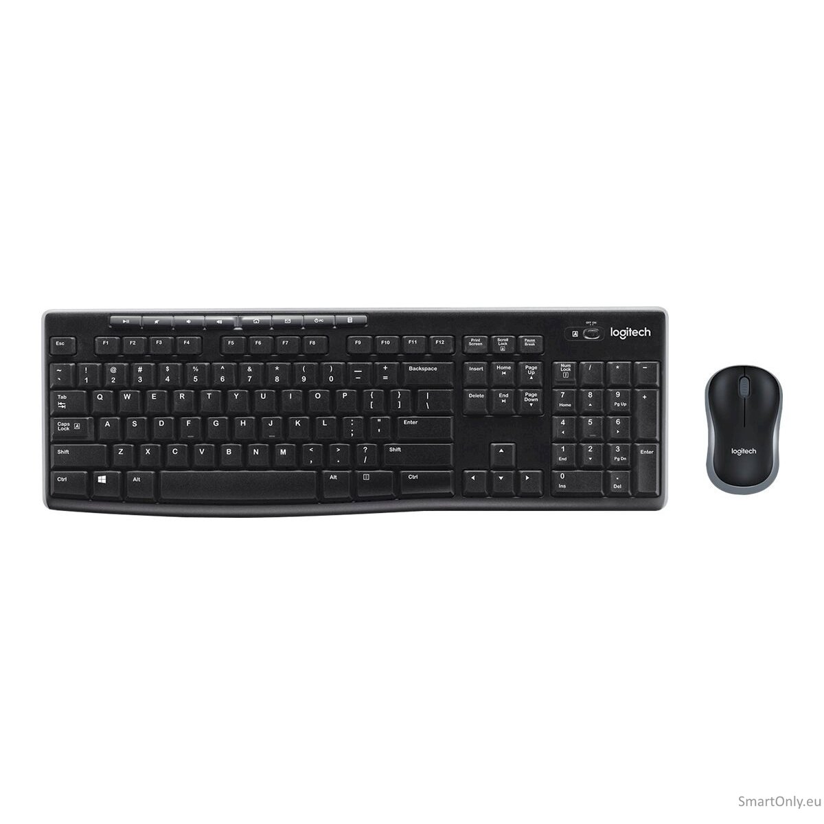 Logitech MK270 Wireless Keyboard and Mouse Combo, Black