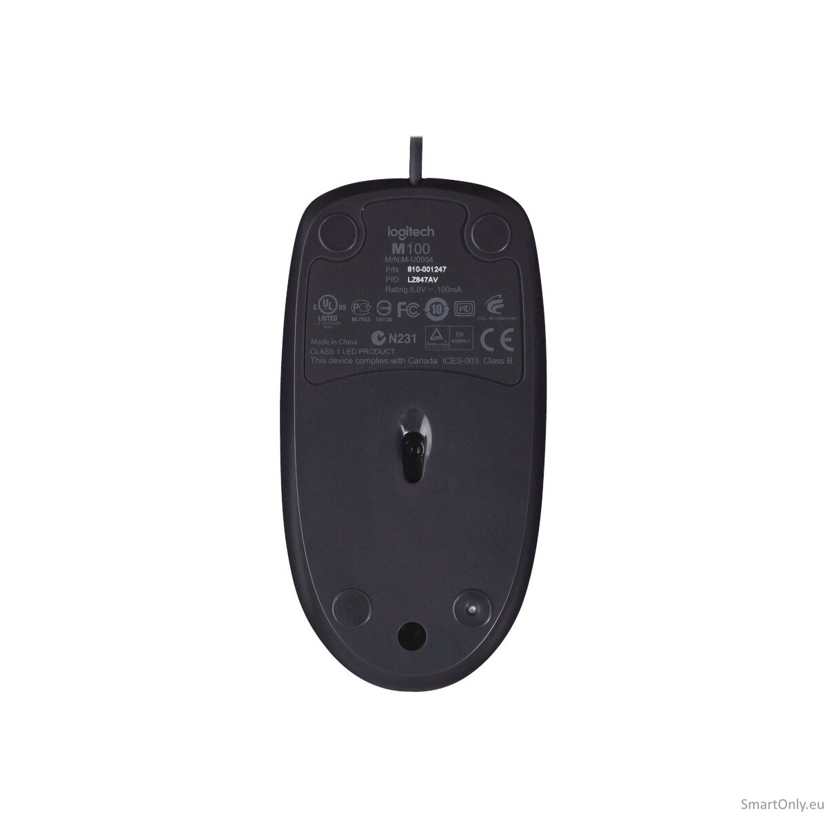 Logitech Mouse M100 Wired Optical mouse Black 8 Logitech Mouse M100 Wired Optical mouse Black 8