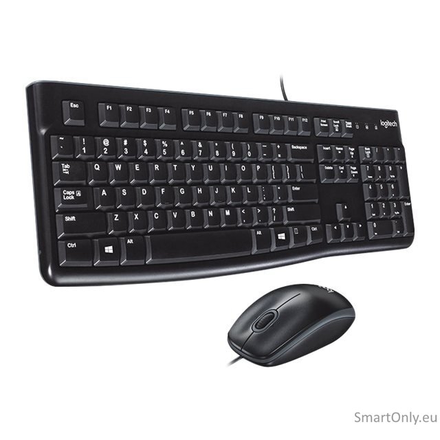 Logitech Desktop MK120 Wired keyboard USB Mouse included US Black 8