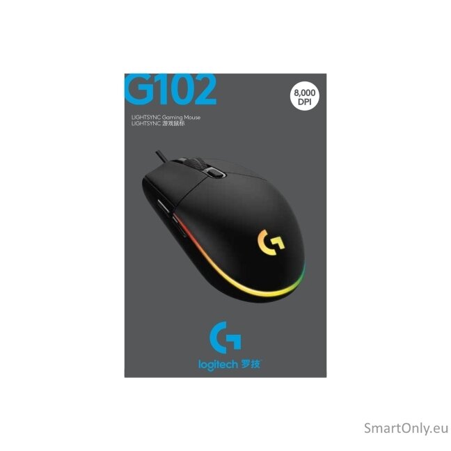 Logitech | Gaming Mouse | G102 LIGHTSYNC | Wired | USB | Black 3