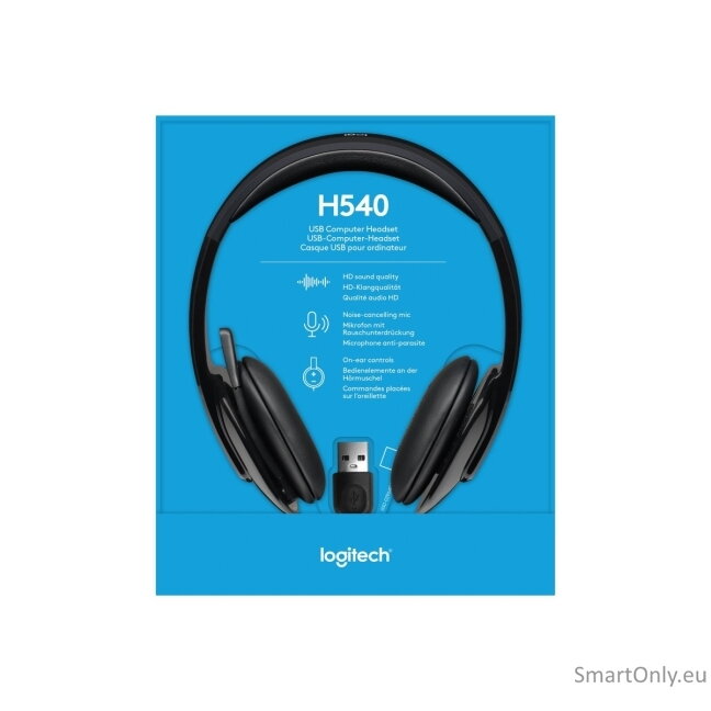 Logitech | Headset | H540 | On-Ear USB Type-A | Black 3