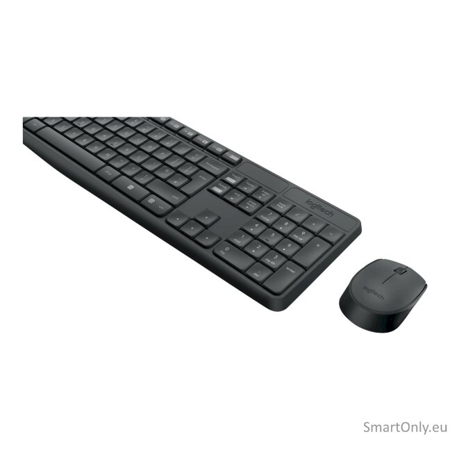 Logitech MK235 Keyboard and Mouse Set Wireless Mouse included Batteries included US Black 475 g 5 Logitech MK235 Keyboard and Mouse Set Wireless Mouse included Batteries included US Black 475 g 5
