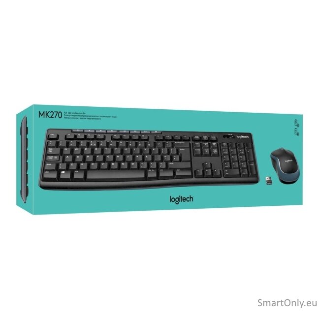 Logitech MK270 Wireless Keyboard and Mouse Combo, Black 6 Logitech MK270 Wireless Keyboard and Mouse Combo, Black 6