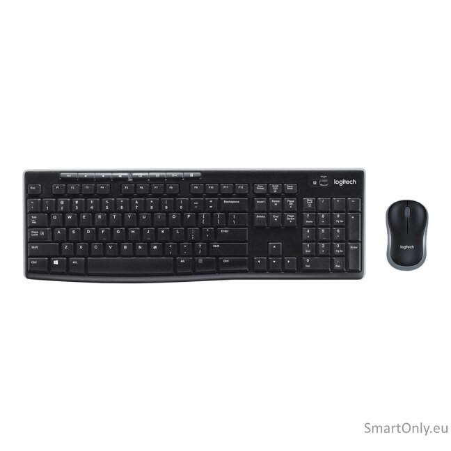 Logitech MK270 Wireless Keyboard and Mouse Combo, Black