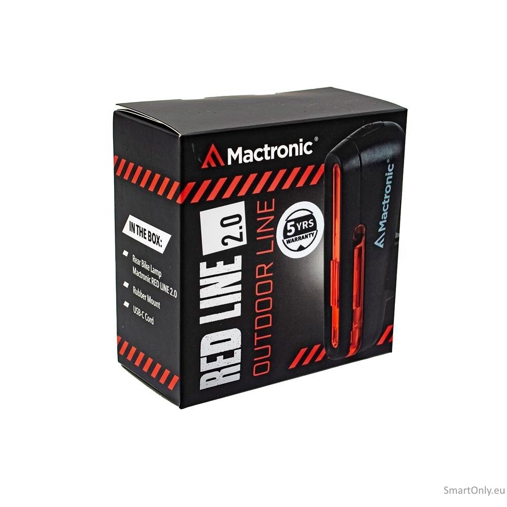 Mactronic Red line 2.0 Galinis dviračio žibintas Mactronic Red line 2.0 Galinis dviračio žibintas