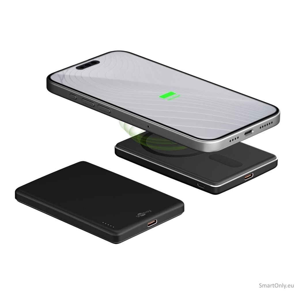 Magnetic Wireless Power Bank | 70182 | 5000 mAh | USB-C | Black 4 Magnetic Wireless Power Bank | 70182 | 5000 mAh | USB-C | Black 4