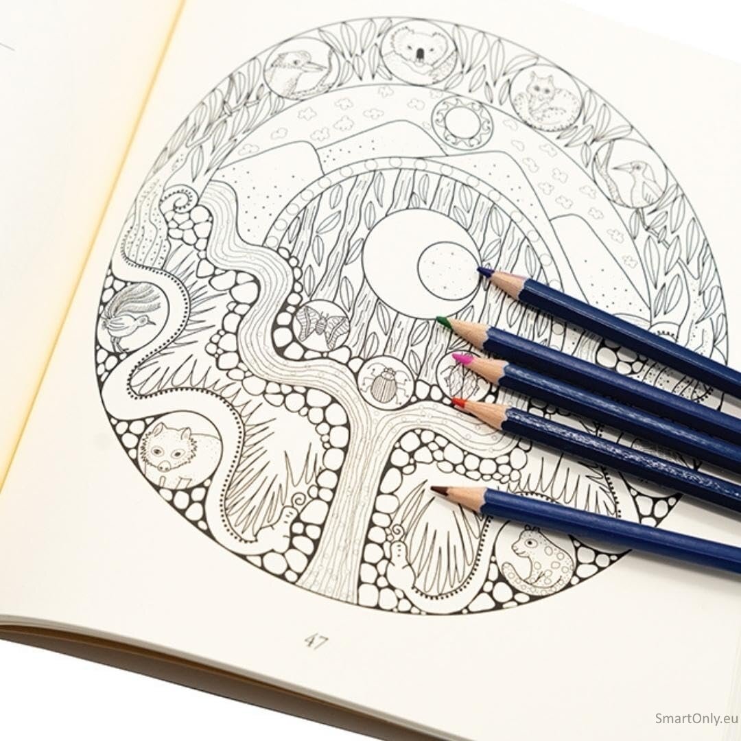 Magic Mandala a Book of Coloring in spalvinimo knyga Blue Angel 1